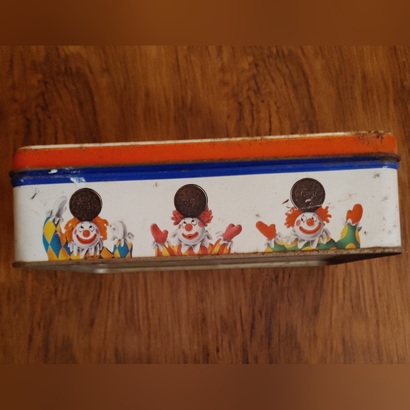 1989 vintage OREO Mr Christie's cookies Tin 40th Anniversary Jack In The Box 🤡 - Picture 5 of 6